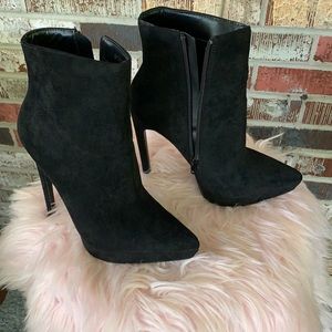 NWB Faux Suede Stiletto Booties